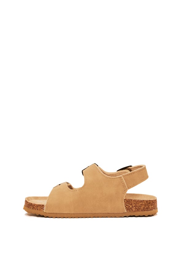 Classic Cork Sole Buckle Sandal Tan