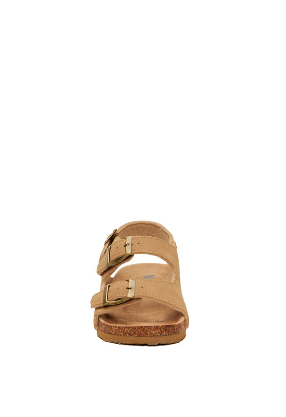 Classic Cork Sole Buckle Sandal Tan
