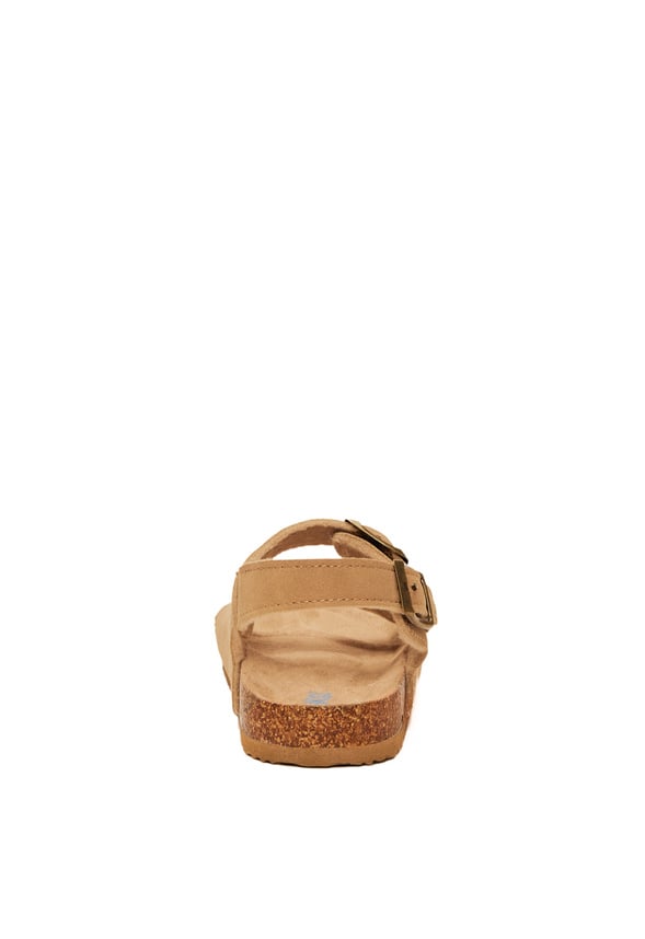 Classic Cork Sole Buckle Sandal Tan