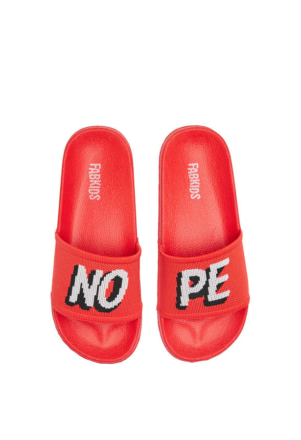 Nope Knit Slide Red