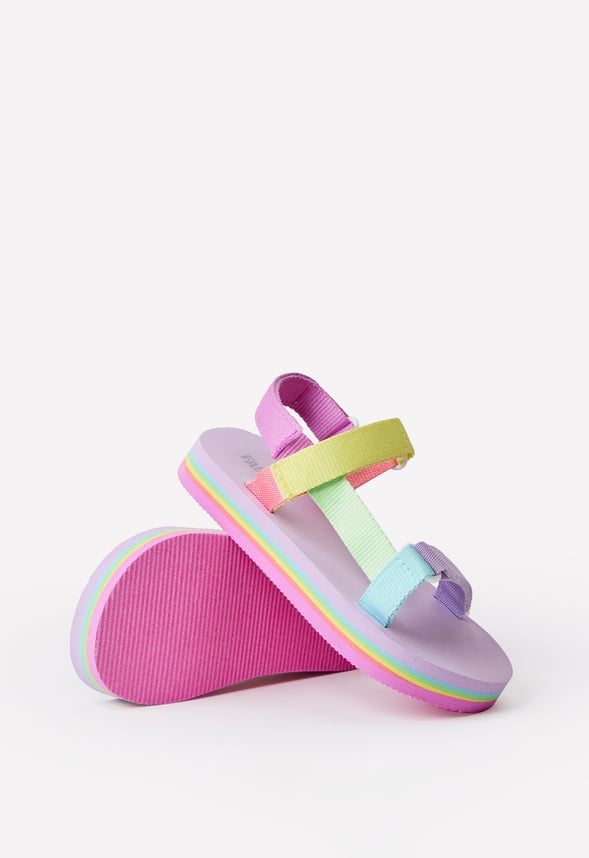 Rainbow Platform Active Strap Sandal Multi