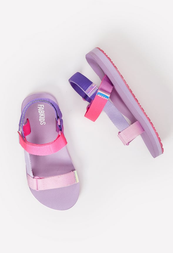 Colorblock Active Strap Sandal Purple