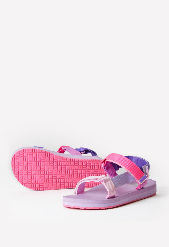 Colorblock Active Strap Sandal Purple