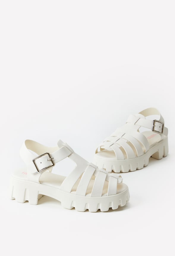 Heeled Fisherman Sandal Ivory
