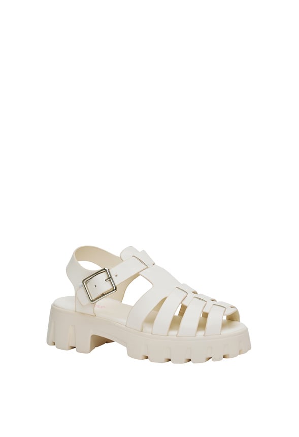 Heeled Fisherman Sandal Ivory