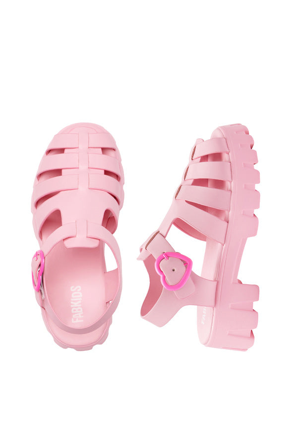 Heeled Fisherman Sandal Pink