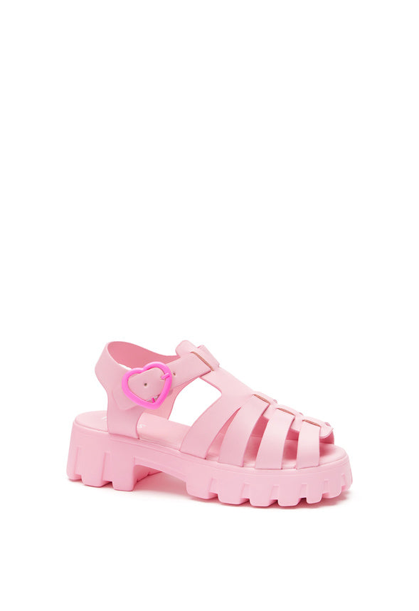 Heeled Fisherman Sandal Pink