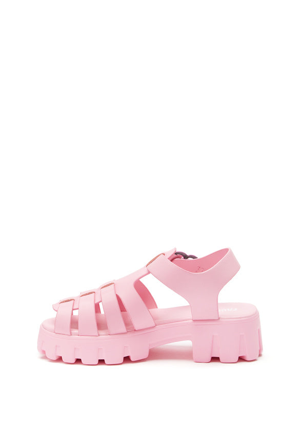 Heeled Fisherman Sandal Pink