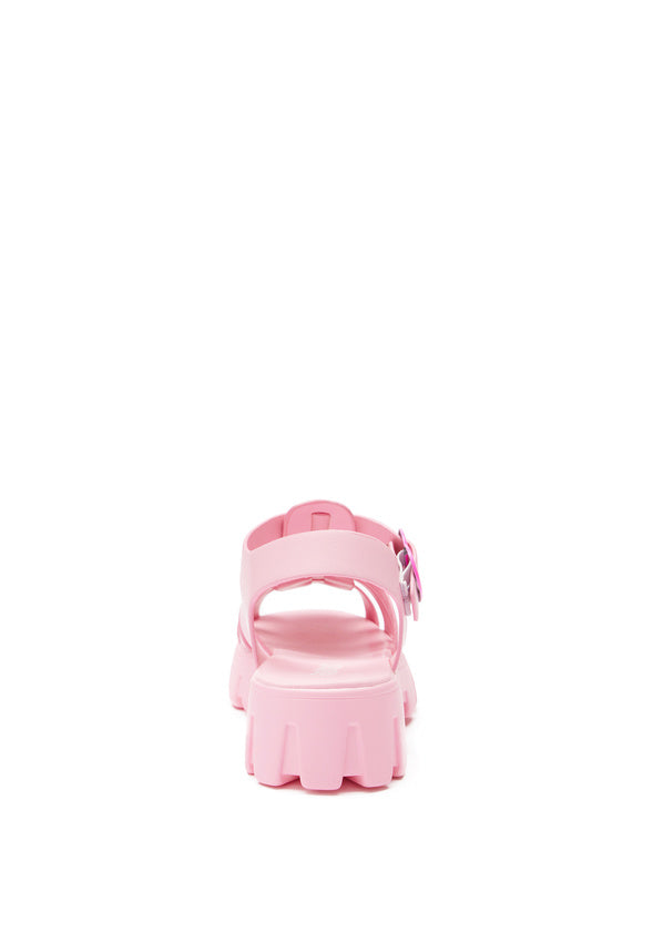 Heeled Fisherman Sandal Pink