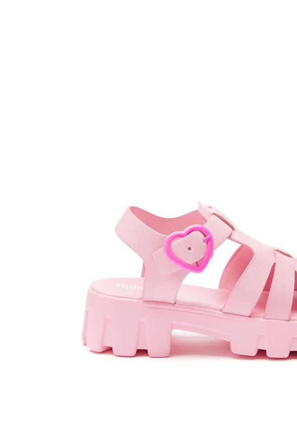 Heeled Fisherman Sandal Pink