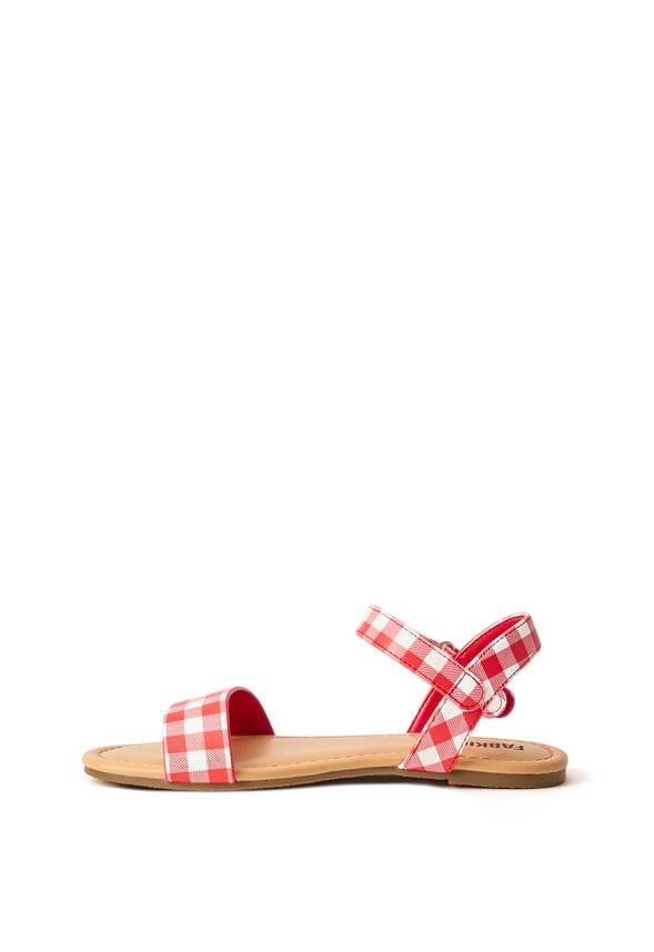 Gingham Sandal Red