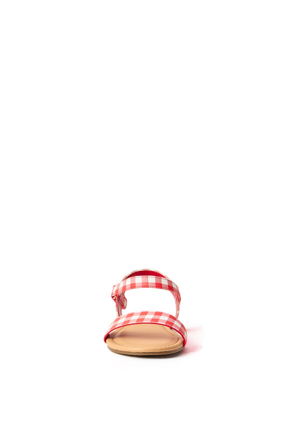 Gingham Sandal Red