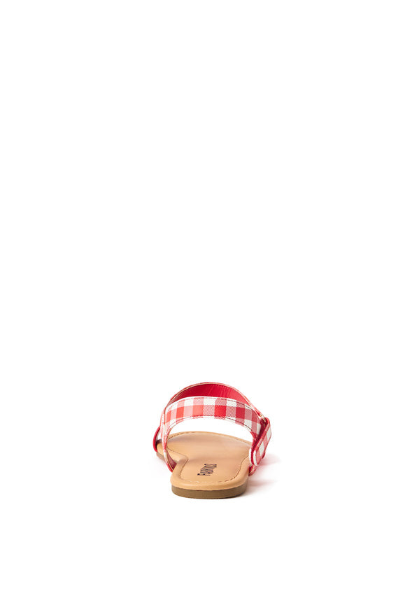 Gingham Sandal Red