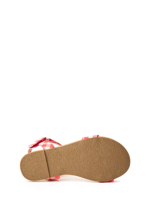Gingham Sandal Red