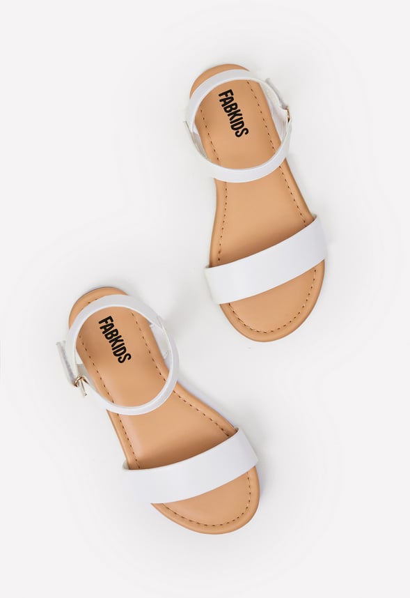 Single Strap Sandal White