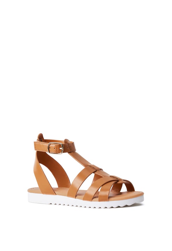 Track Sole Gladiator Sandal Tan