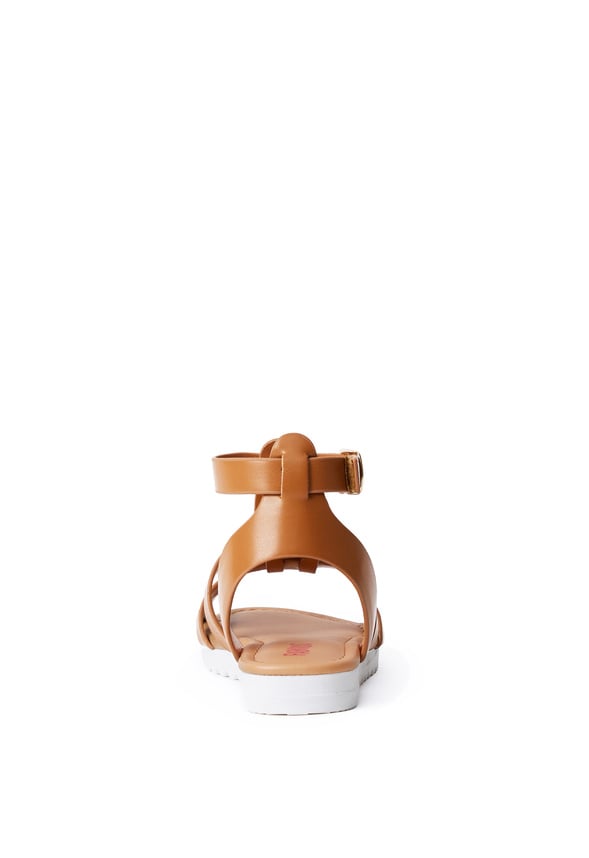 Track Sole Gladiator Sandal Tan