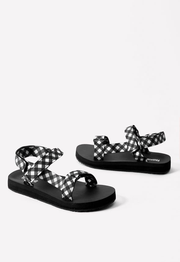 Gingham Active Strap Sandal Gingham