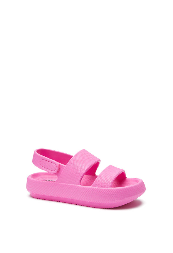 Double Strap Pillow Slide Sandal Pink