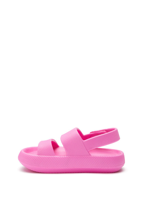 Double Strap Pillow Slide Sandal Pink
