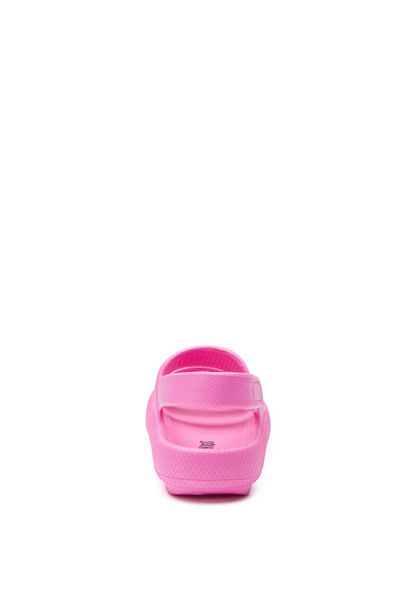 Double Strap Pillow Slide Sandal Pink