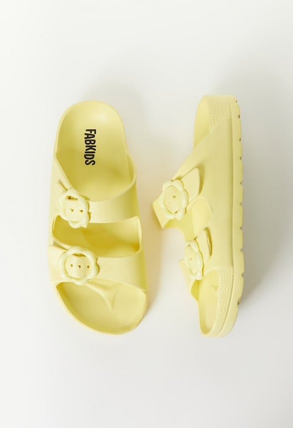 Rubber Buckle Sandal Yellow