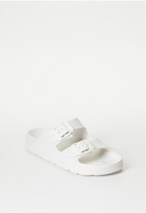 Rubber Buckle Sandal White