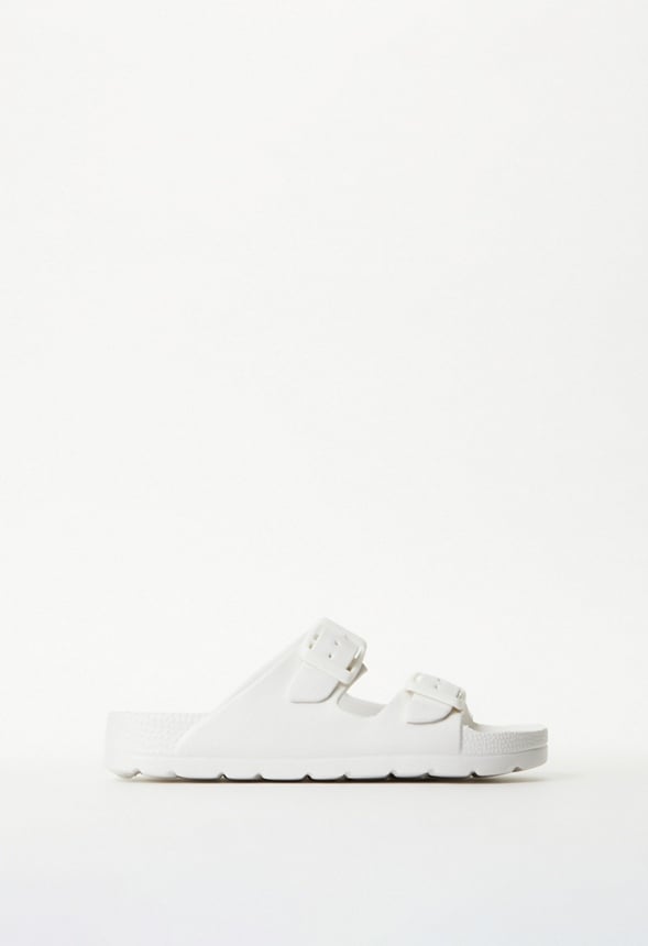 Rubber Buckle Sandal White
