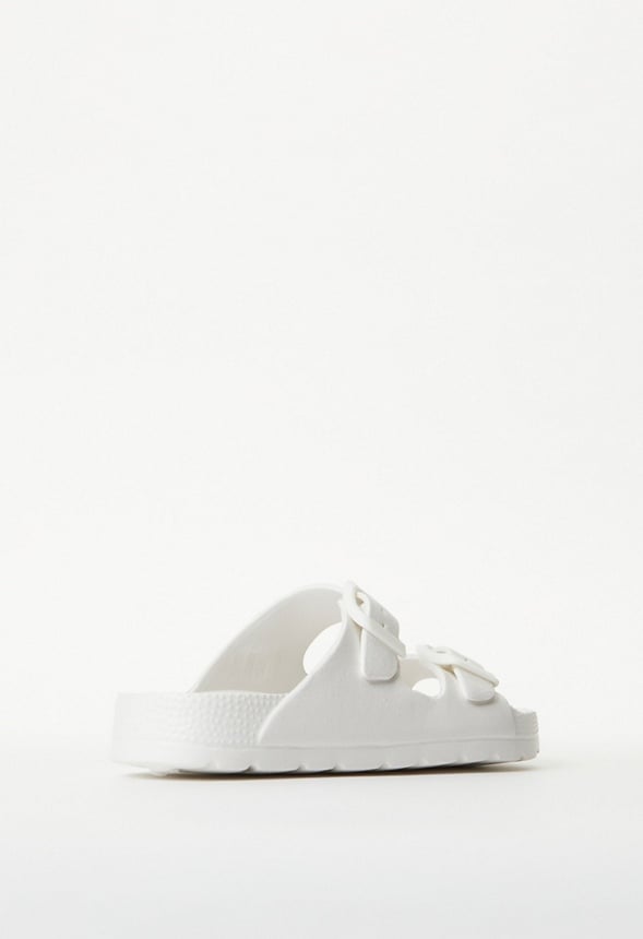 Rubber Buckle Sandal White