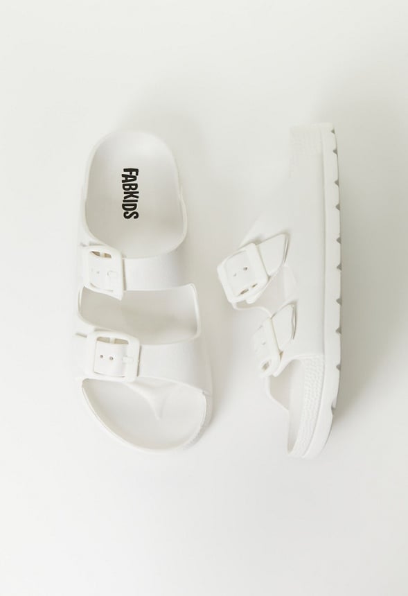 Rubber Buckle Sandal White