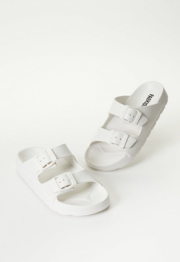 Rubber Buckle Sandal White