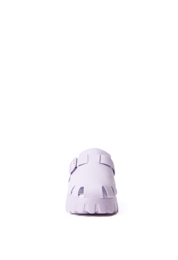 Heeled Clog Sandal Purple