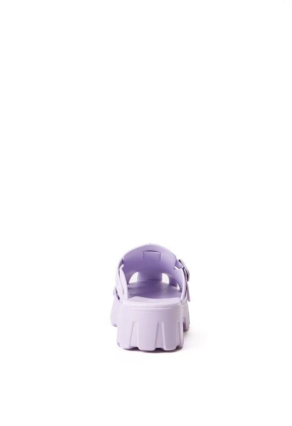 Heeled Clog Sandal Purple