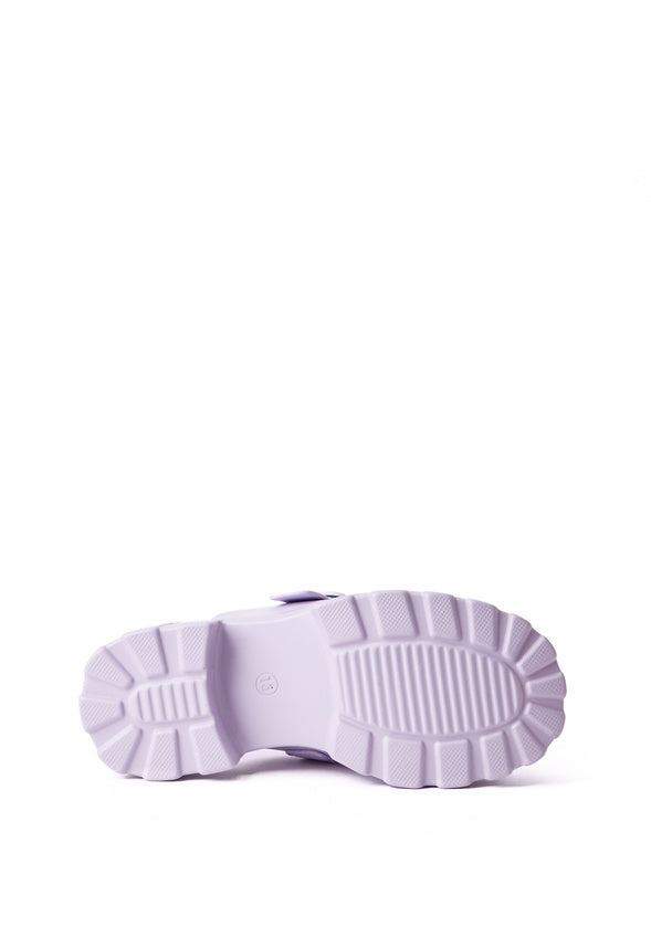 Heeled Clog Sandal Purple