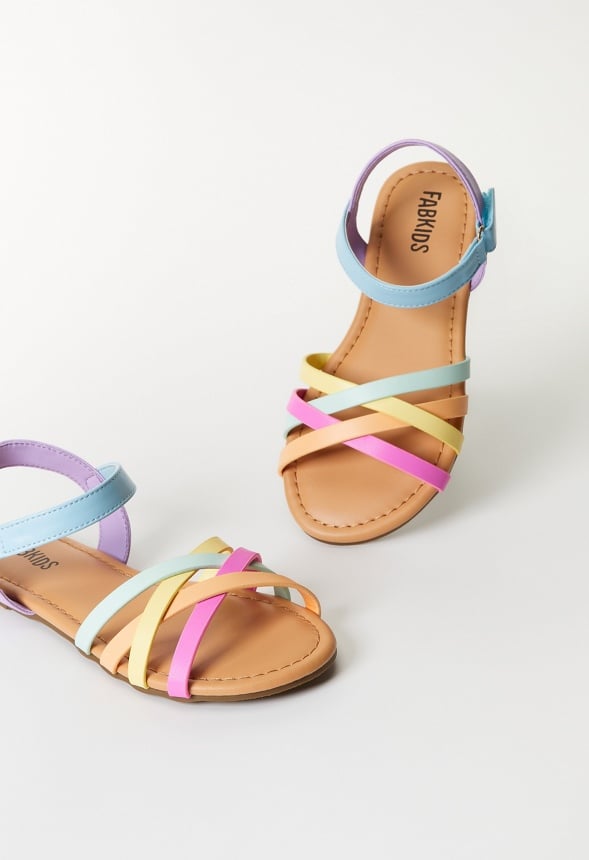 Rainbow Multi Cross Sandal Multi