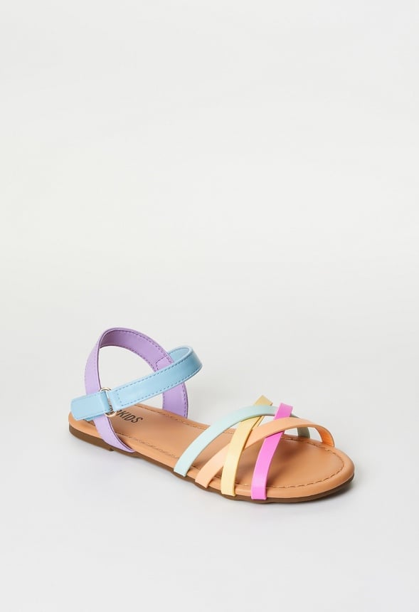 Rainbow Multi Cross Sandal Multi