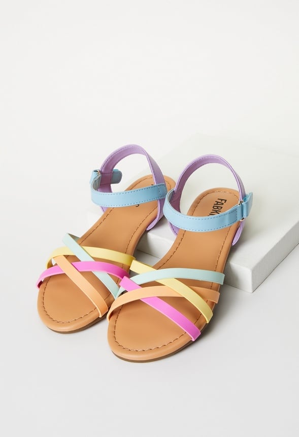 Rainbow Multi Cross Sandal Multi