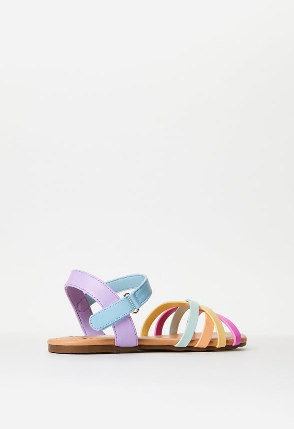 Rainbow Multi Cross Sandal Multi