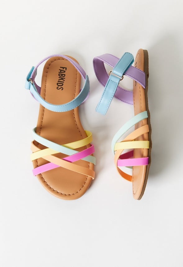 Rainbow Multi Cross Sandal Multi