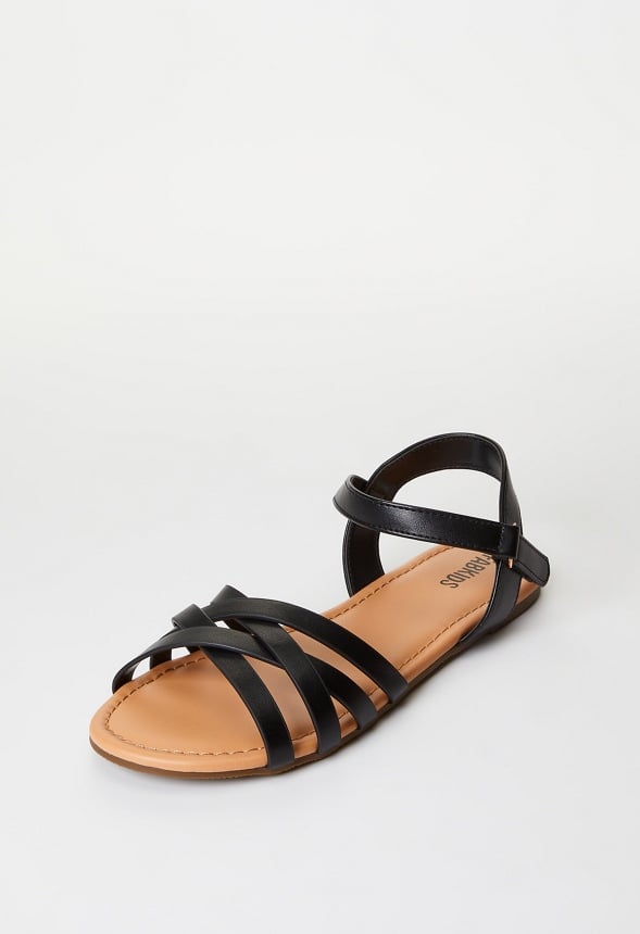 Multi Cross Sandal Black