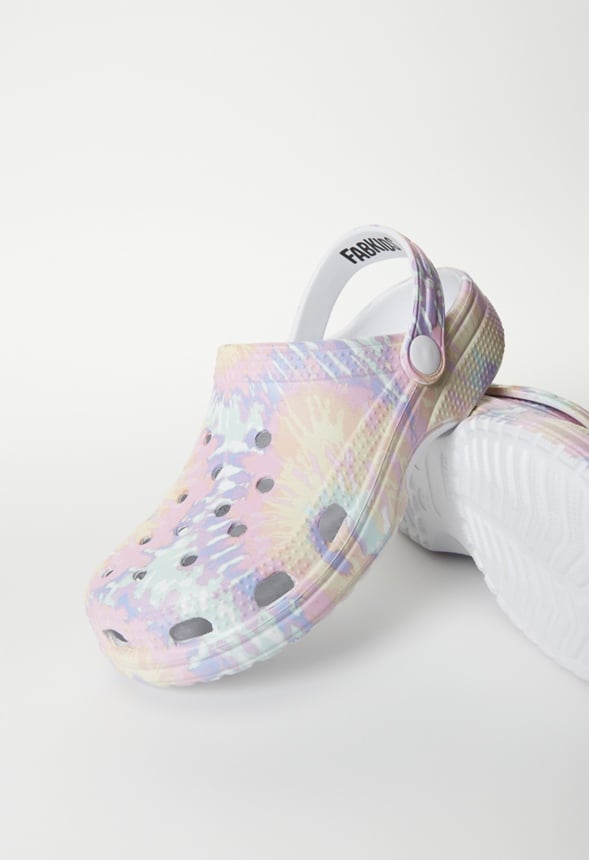 Rainbow Swirl Rubber Clog Multi