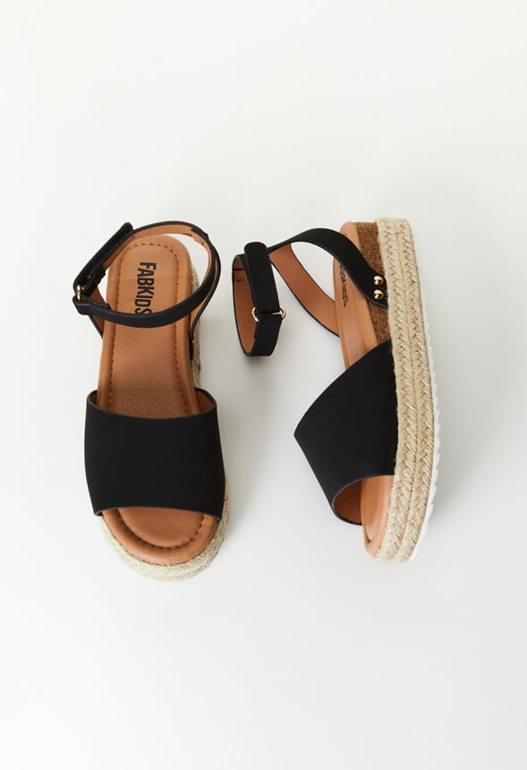 Single Strap Espadrille Sandal Black