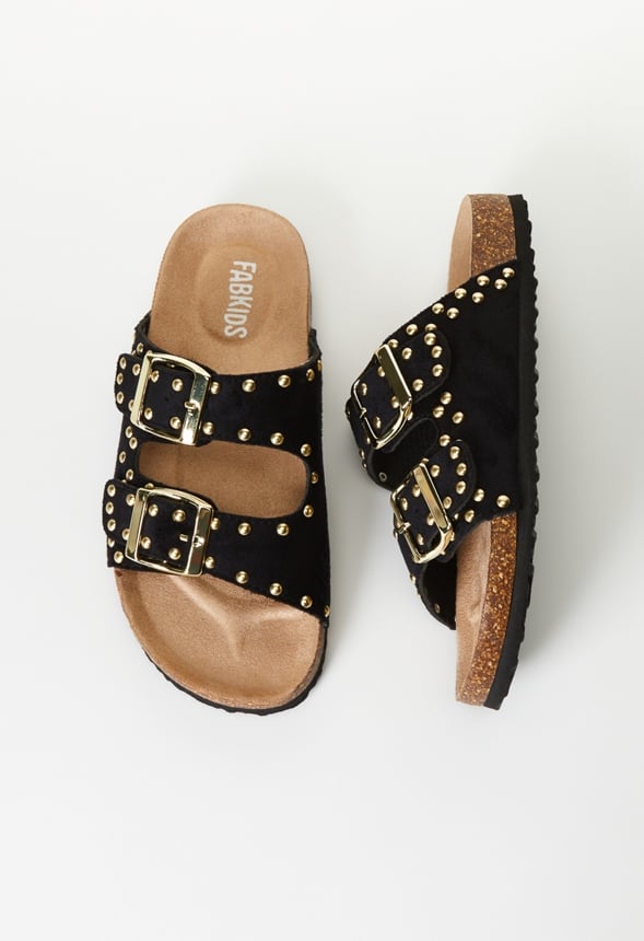 Studded Corksole Sandal Black