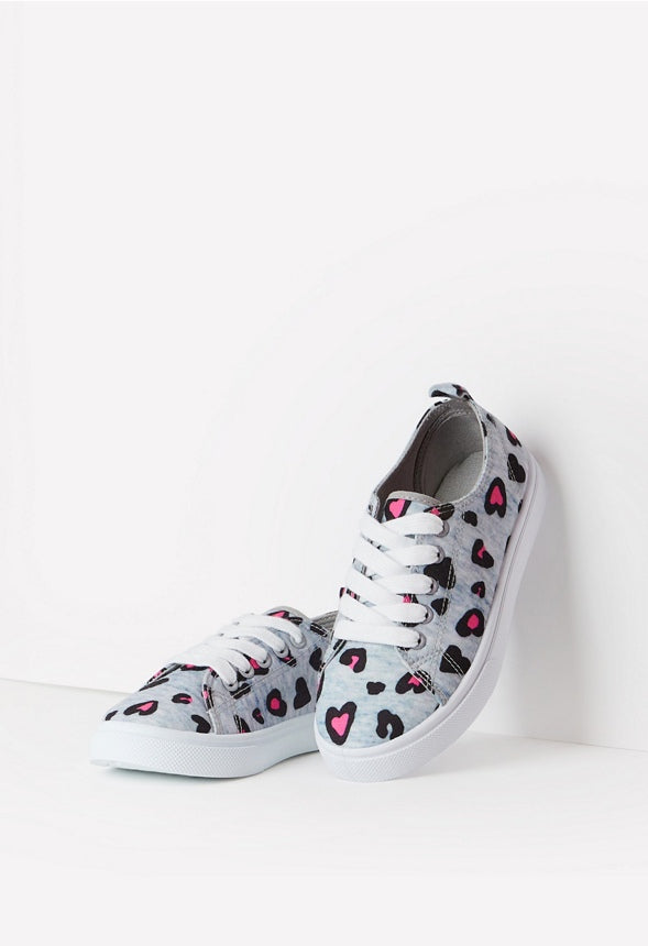 Leopard Heart Sneaker Heart Grey