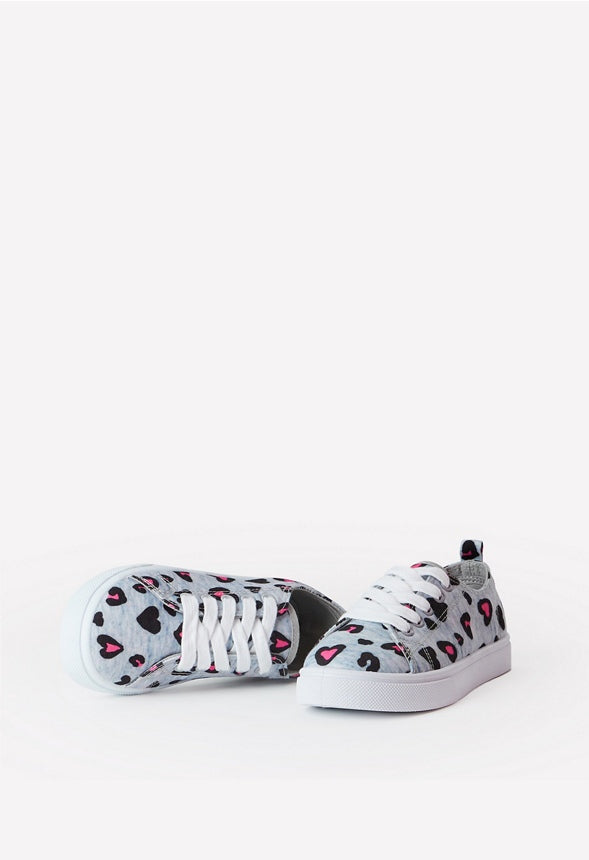 Leopard Heart Sneaker Heart Grey
