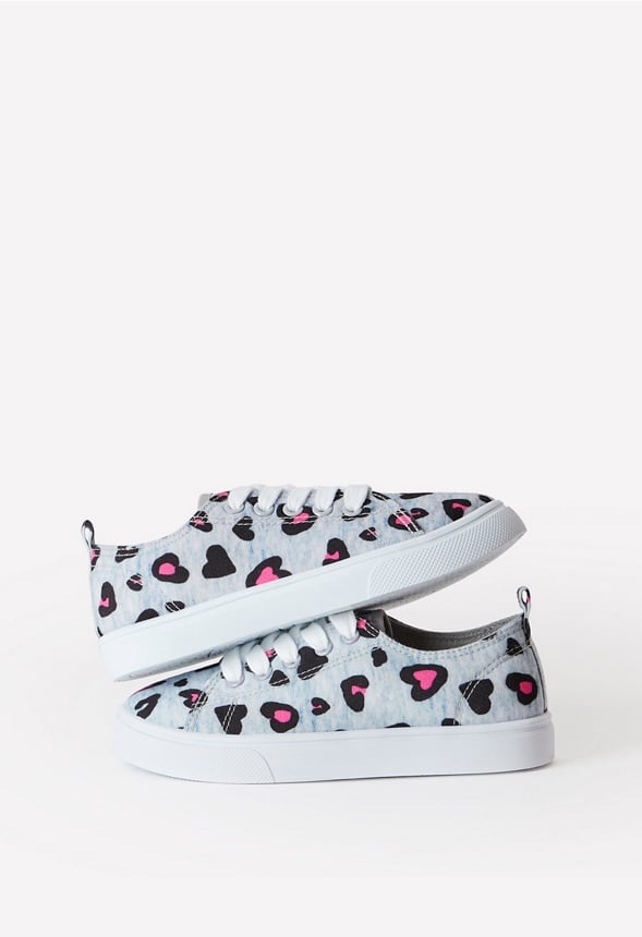 Leopard Heart Sneaker Heart Grey