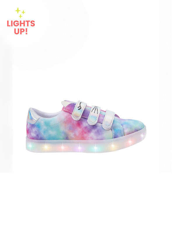 Tie Dye Light Up Cat Sneaker Multi
