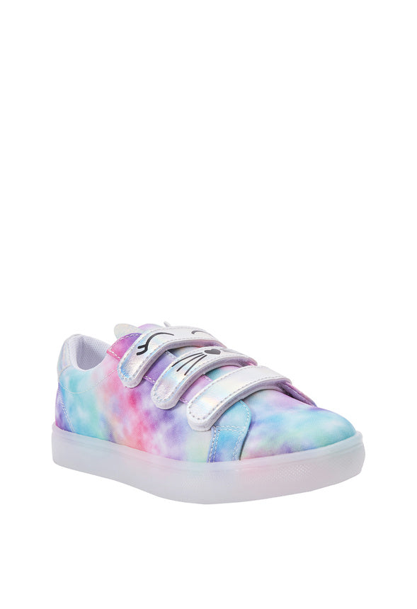 Tie Dye Light Up Cat Sneaker Multi