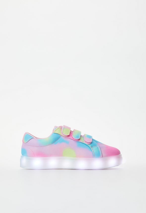 Printed Multi Strap Light Up Sneaker Multi