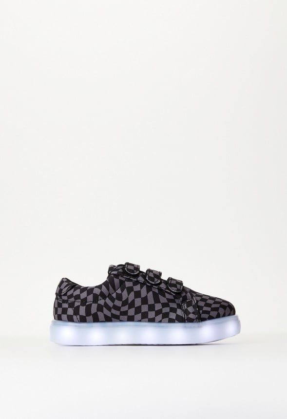 Checkered Light Up Sneaker Black